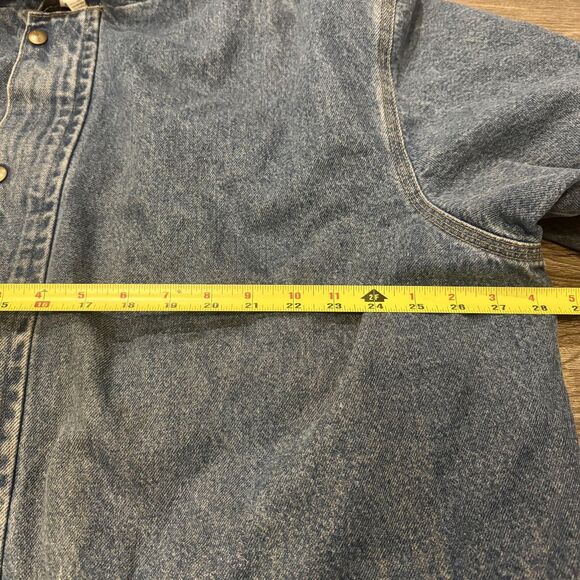 Vintage Carhartt Denim Chore Coat Mens XL Quilted Lined Made USA C45DST 90s - Picture 8 of 11